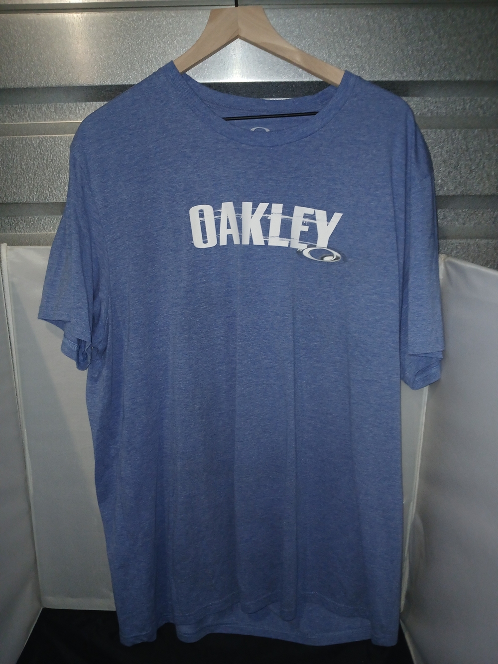 Oakley Brushed Logo T-Shirt Heather Blue Size 2XL XXL Ellipse Skate